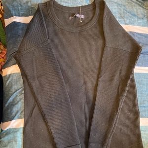 Abercrombie black ribbed legging top XS